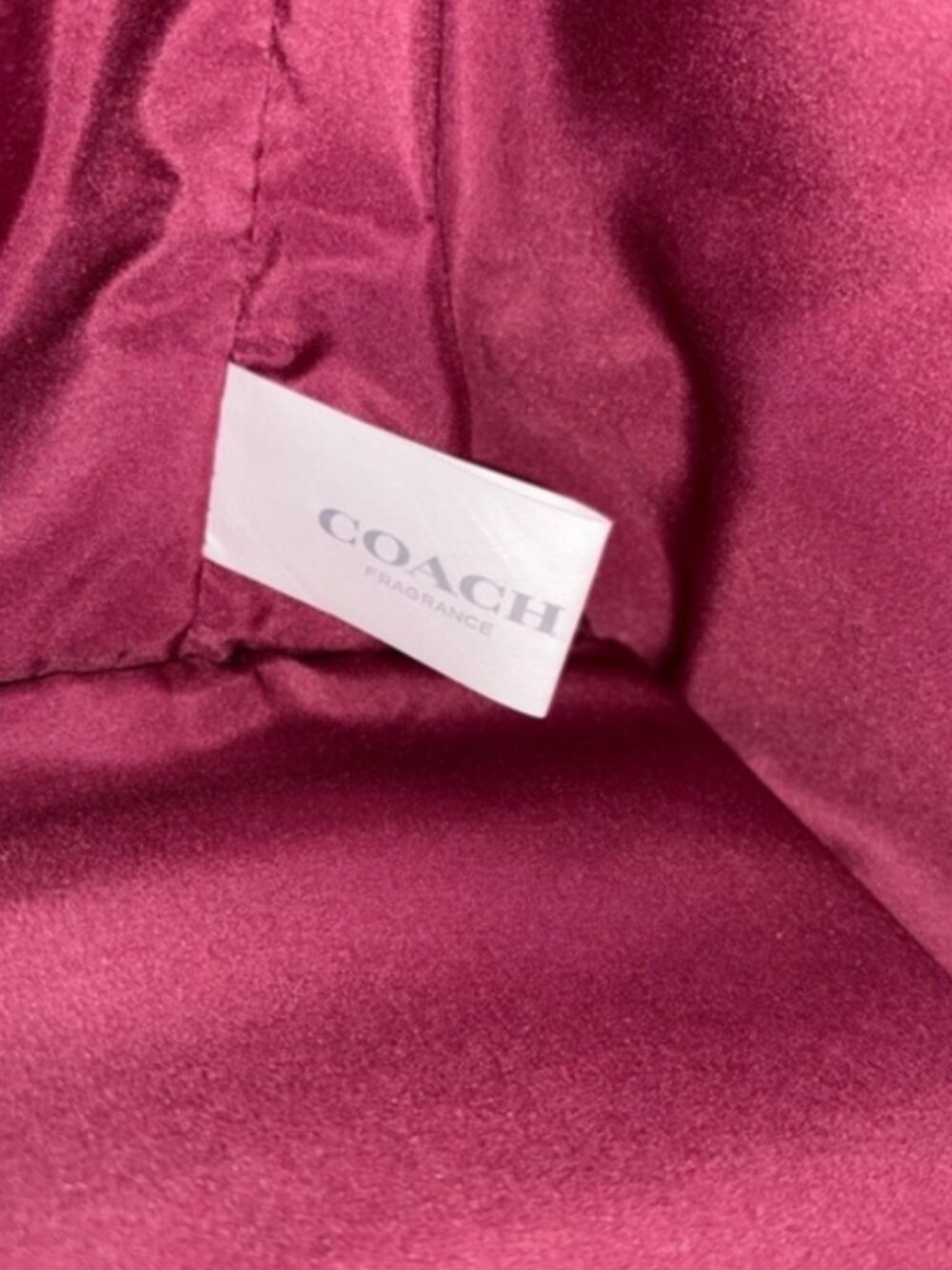 Coach fragrance Floral Tote Bag in Burgundy with Pink Blossoms NEW - Picture 2 of 6